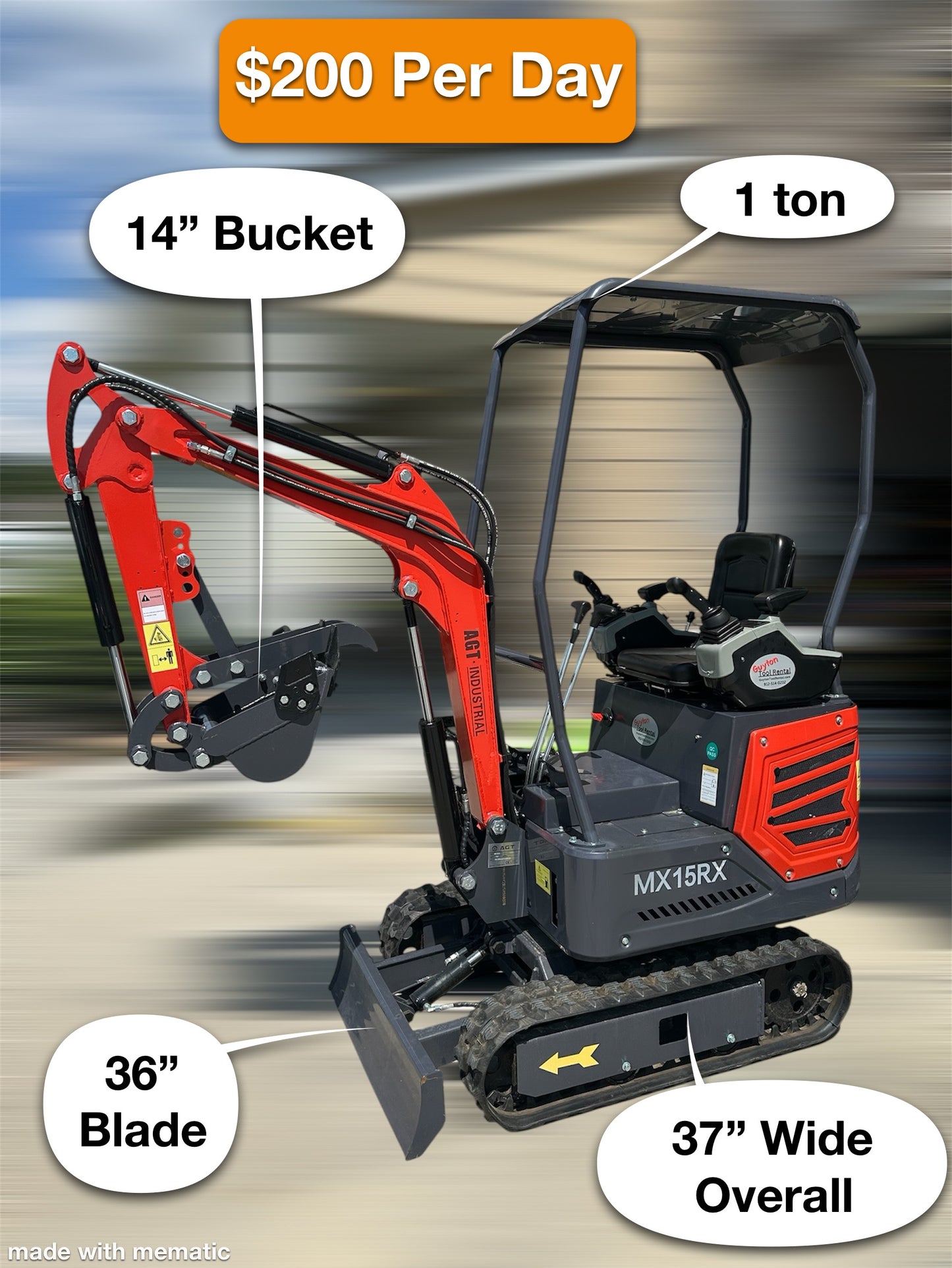 1 Ton Mini Excavator
