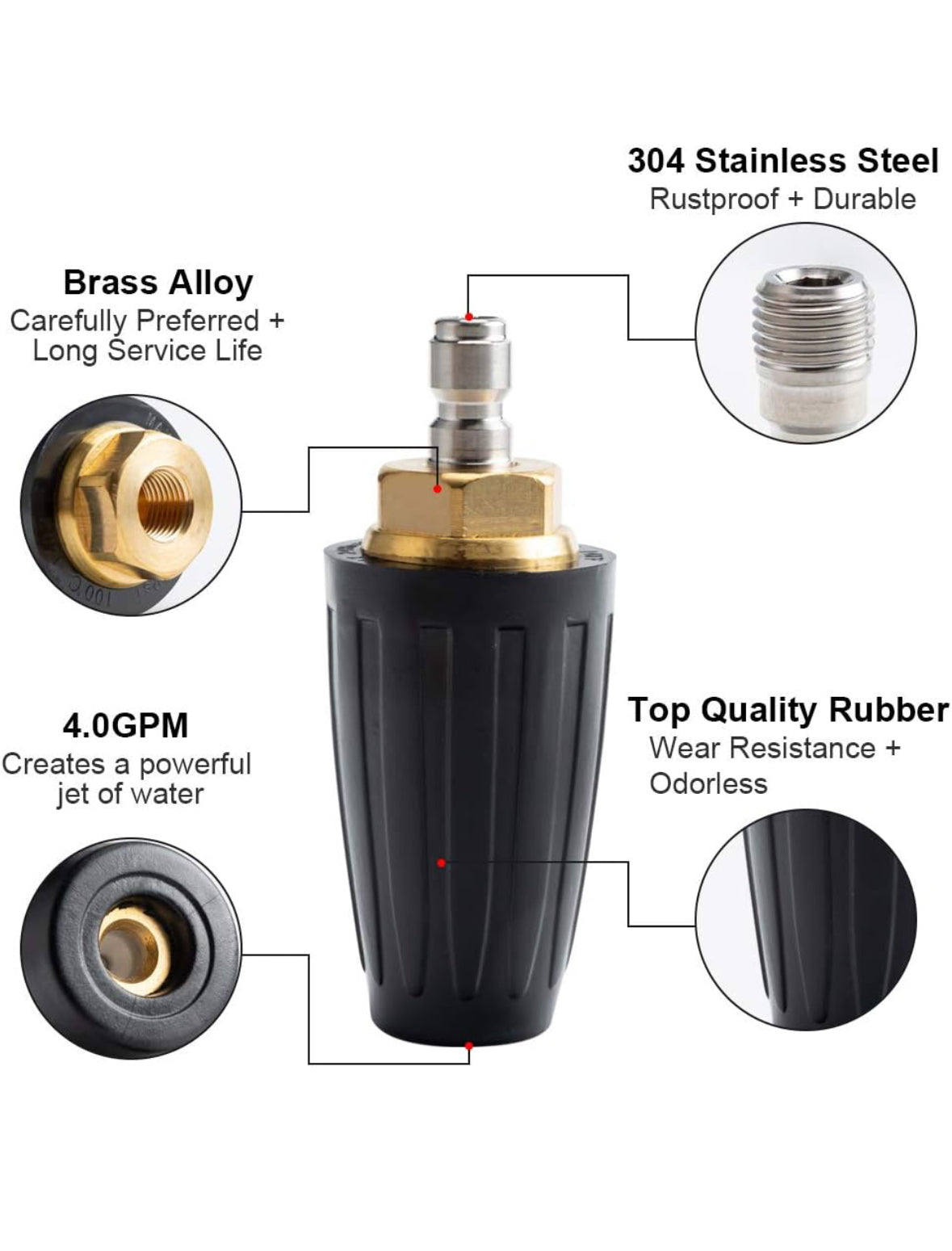 4k PSI Turbo Nozzle Tip