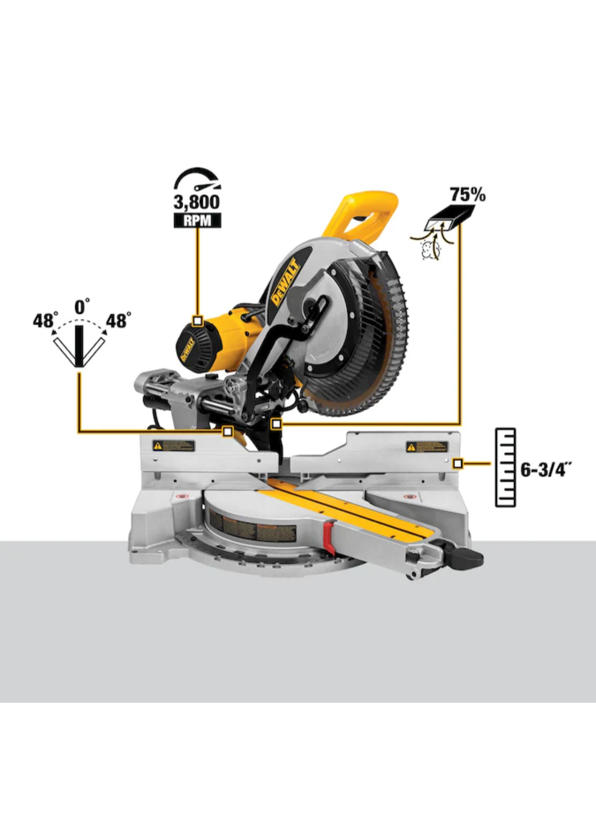 Sliding Miter Saw - 12” Double Bevel
