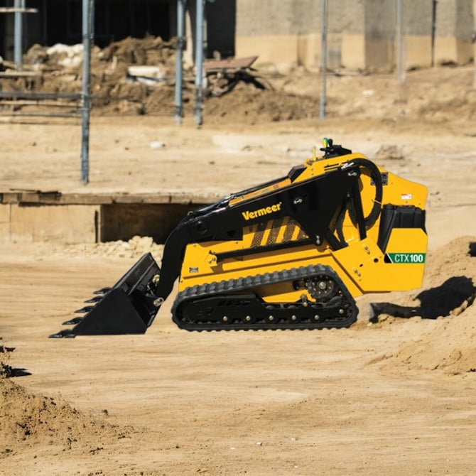 Diesel Mini Skid Steer Tracked Loader - 1000 lb Capacity