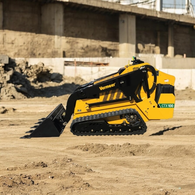 Diesel Mini Skid Steer Tracked Loader - 1000 lb Capacity